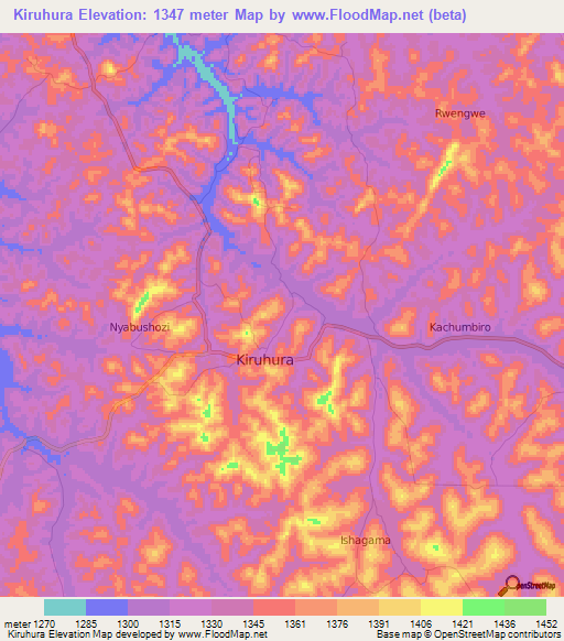 Kiruhura,Uganda Elevation Map