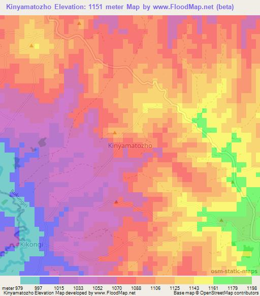 Kinyamatozho,Uganda Elevation Map