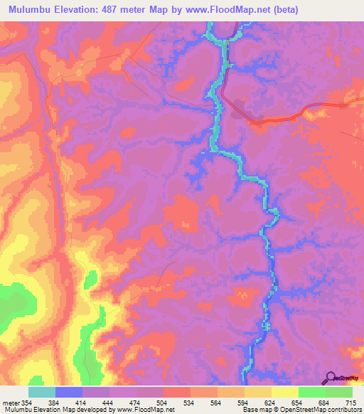 Mulumbu,Congo (Kinshasa) Elevation Map