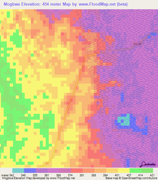 Mogbwa,Congo (Kinshasa) Elevation Map