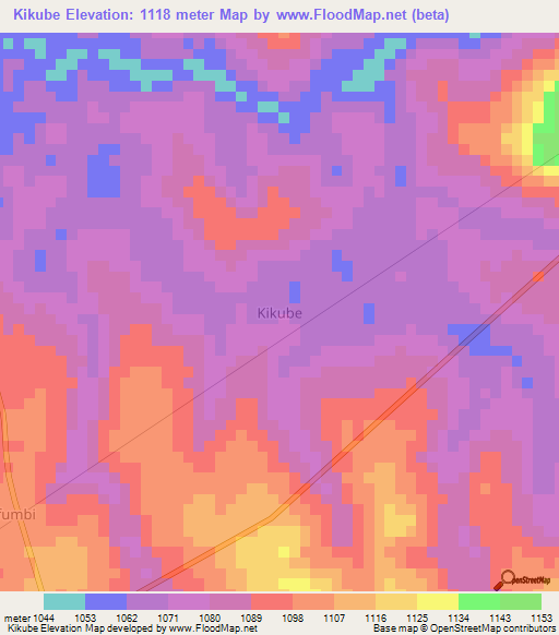 Kikube,Uganda Elevation Map