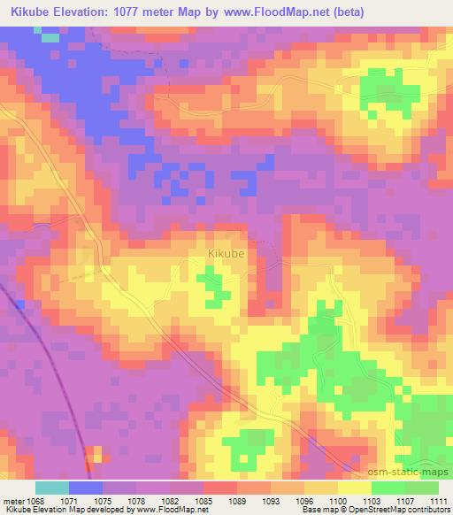 Kikube,Uganda Elevation Map
