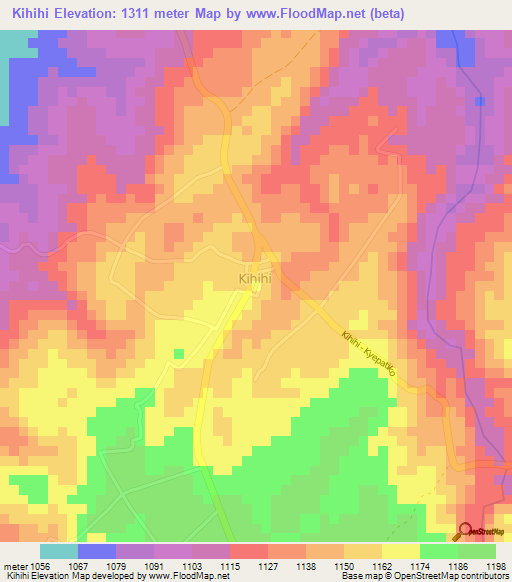 Kihihi,Uganda Elevation Map