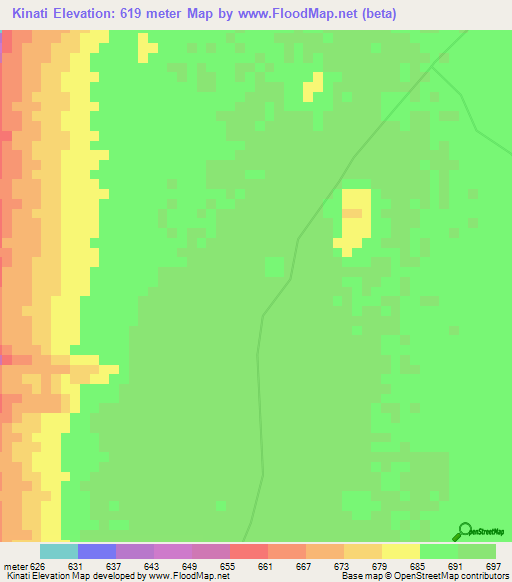 Kinati,Congo (Kinshasa) Elevation Map