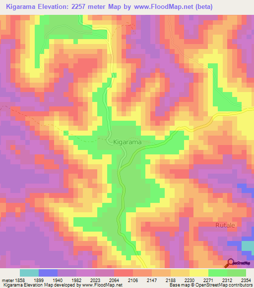 Kigarama,Uganda Elevation Map