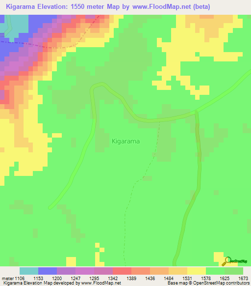 Kigarama,Uganda Elevation Map