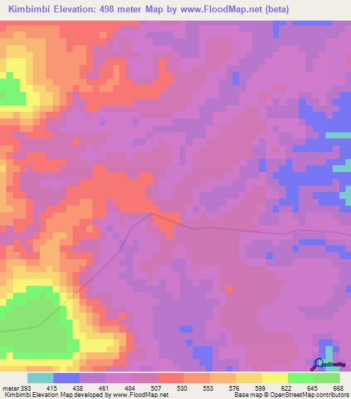 Kimbimbi,Congo (Kinshasa) Elevation Map