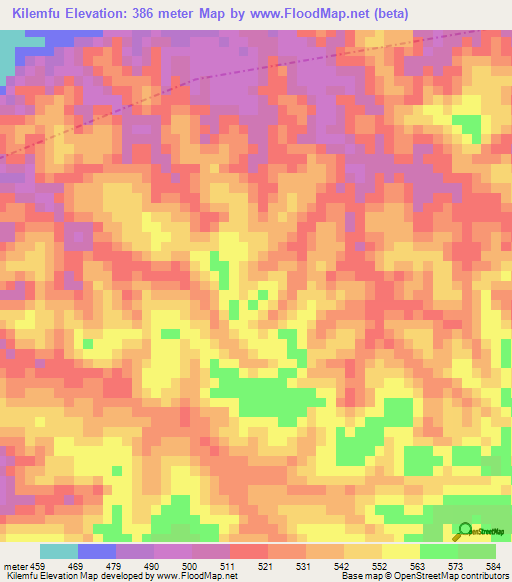 Kilemfu,Congo (Kinshasa) Elevation Map