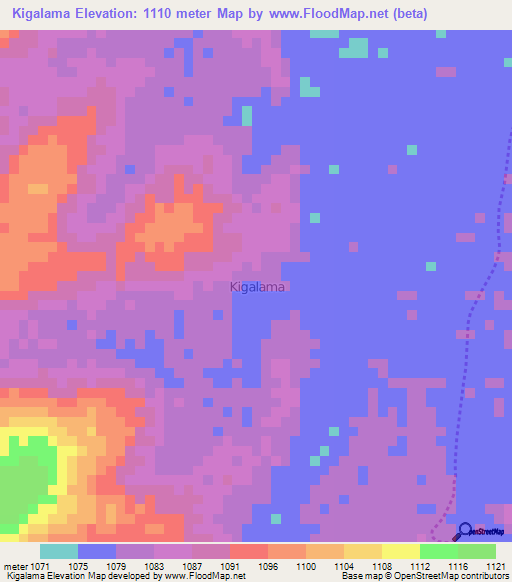 Kigalama,Uganda Elevation Map