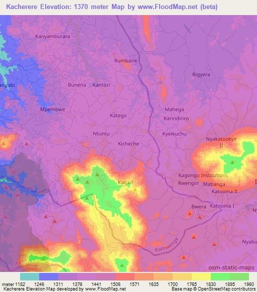 Kacherere,Uganda Elevation Map