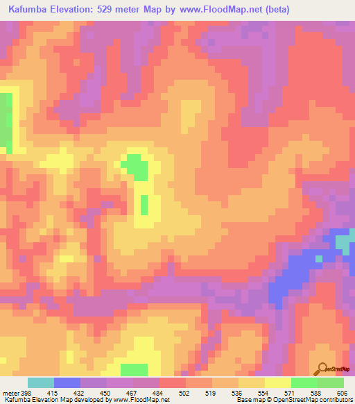 Kafumba,Congo (Kinshasa) Elevation Map