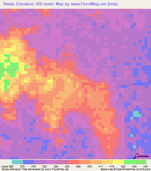 Bwalu,Congo (Kinshasa) Elevation Map