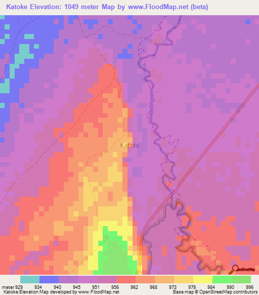 Katoke,Uganda Elevation Map