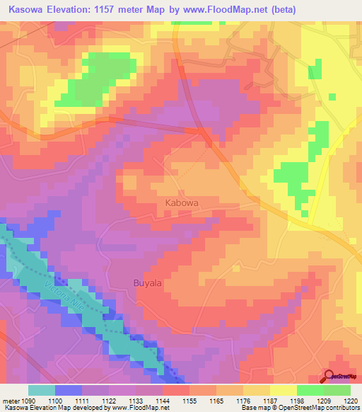 Kasowa,Uganda Elevation Map