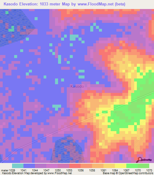 Kasodo,Uganda Elevation Map