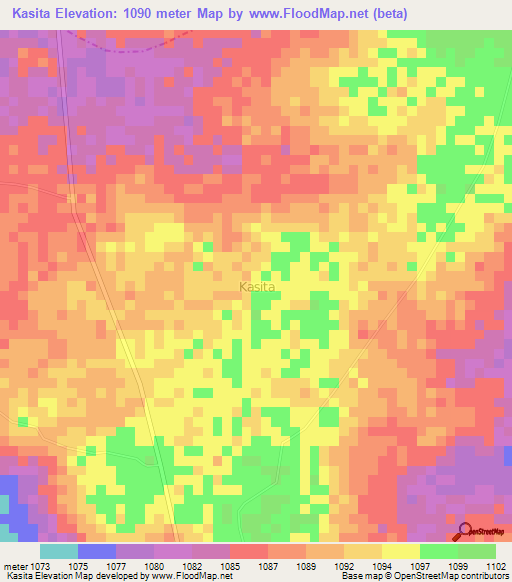 Kasita,Uganda Elevation Map