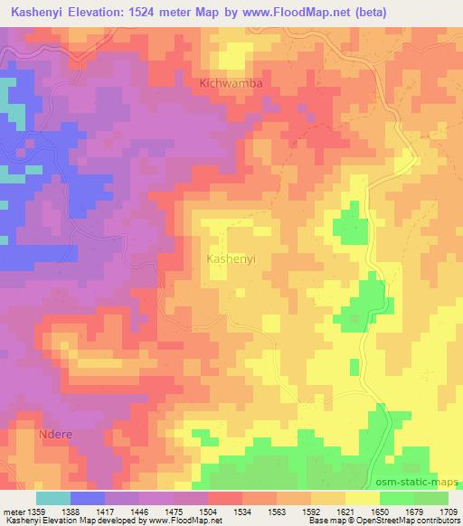 Kashenyi,Uganda Elevation Map