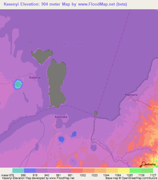 Kasenyi,Uganda Elevation Map