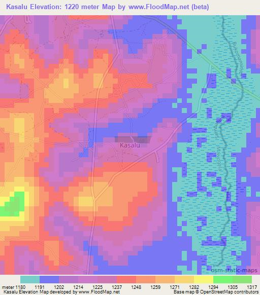 Kasalu,Uganda Elevation Map