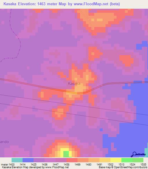 Kasaka,Uganda Elevation Map