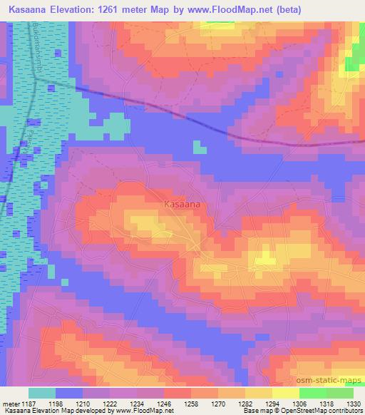 Kasaana,Uganda Elevation Map