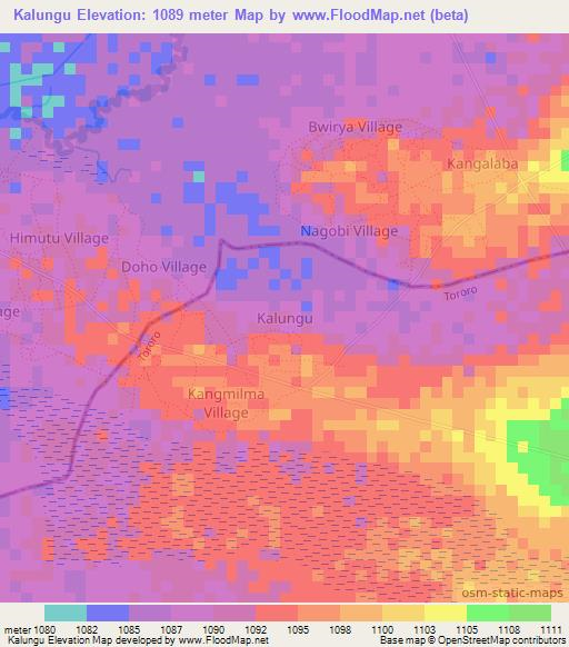 Kalungu,Uganda Elevation Map