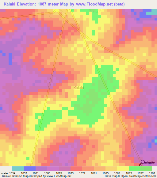 Kalaki,Uganda Elevation Map