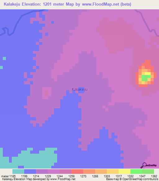 Kalakeju,Uganda Elevation Map