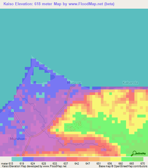 Kaiso,Uganda Elevation Map