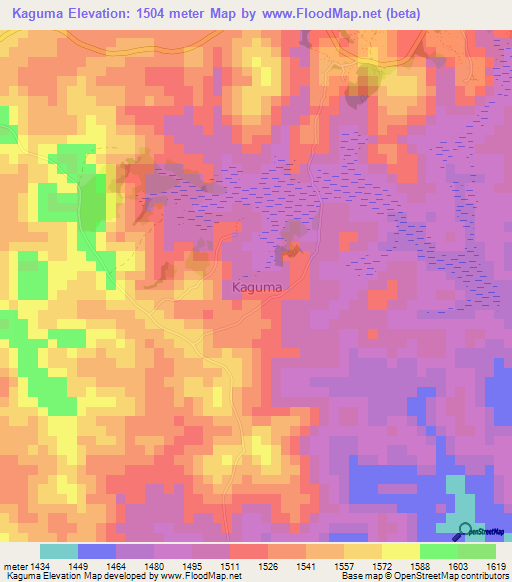 Kaguma,Uganda Elevation Map