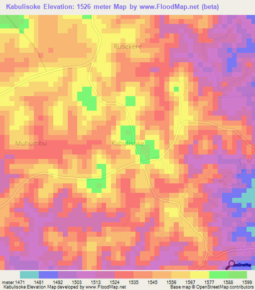 Kabulisoke,Uganda Elevation Map