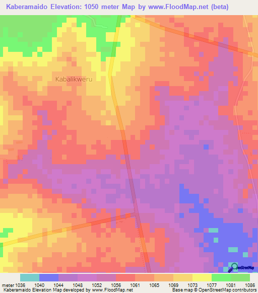 Kaberamaido,Uganda Elevation Map