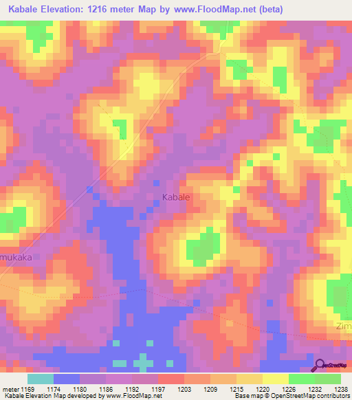 Kabale,Uganda Elevation Map