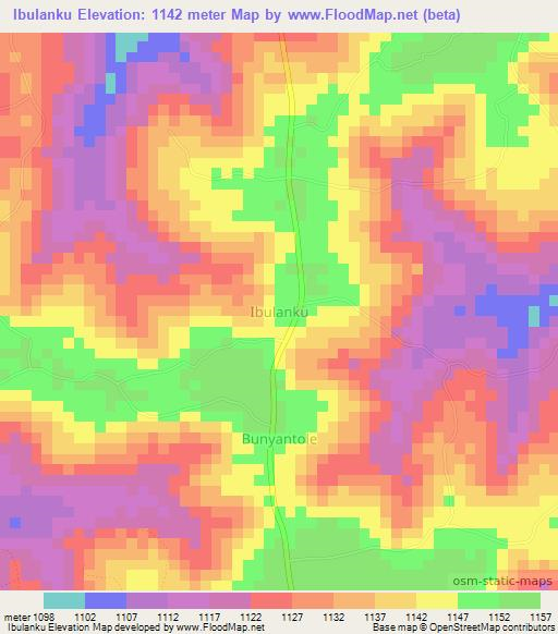 Ibulanku,Uganda Elevation Map