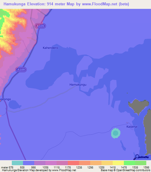 Hamukunga,Uganda Elevation Map
