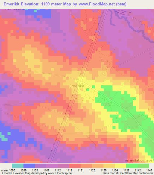Emerikit,Uganda Elevation Map