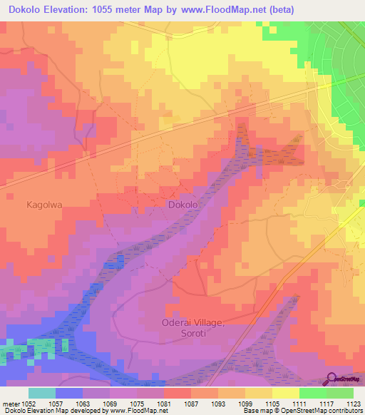 Dokolo,Uganda Elevation Map