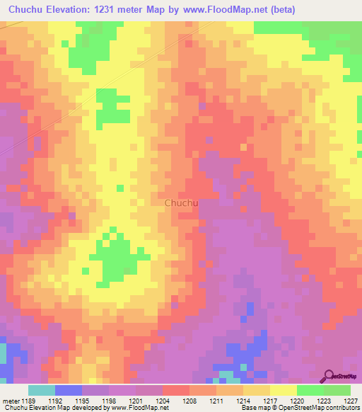 Chuchu,Uganda Elevation Map