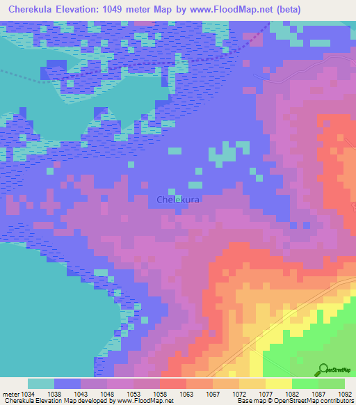 Cherekula,Uganda Elevation Map