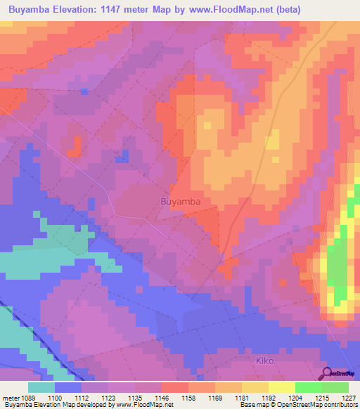 Buyamba,Uganda Elevation Map