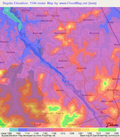 Buyala,Uganda Elevation Map