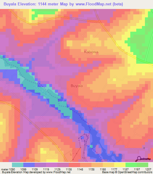 Buyala,Uganda Elevation Map