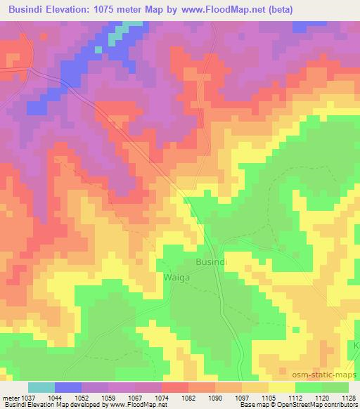 Busindi,Uganda Elevation Map