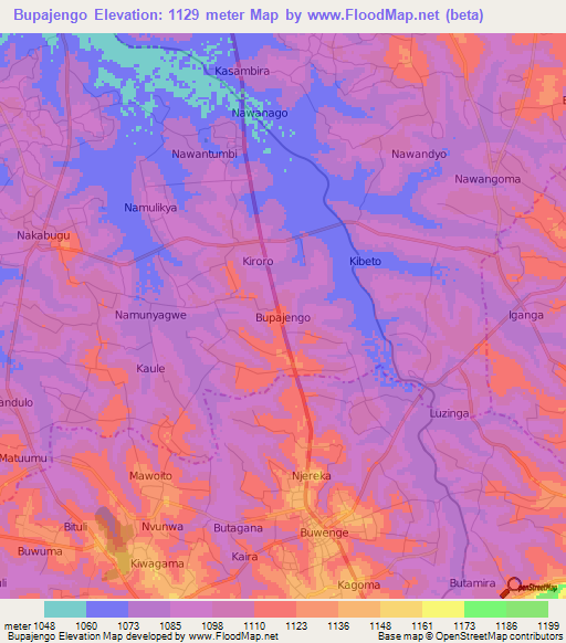 Bupajengo,Uganda Elevation Map
