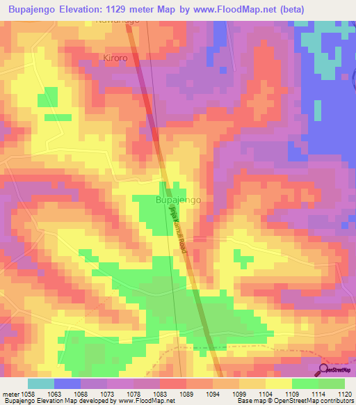 Bupajengo,Uganda Elevation Map