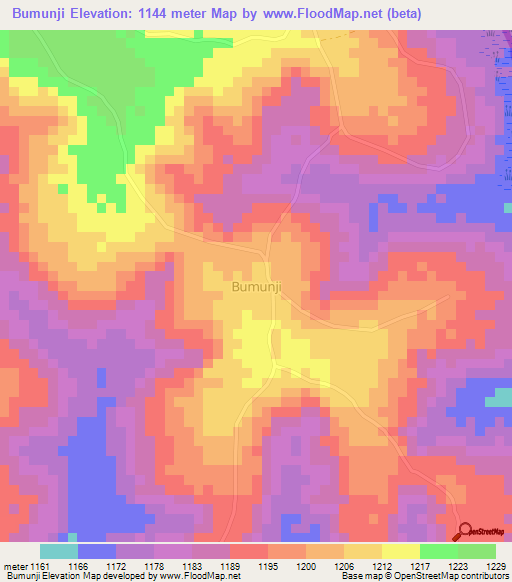 Bumunji,Uganda Elevation Map