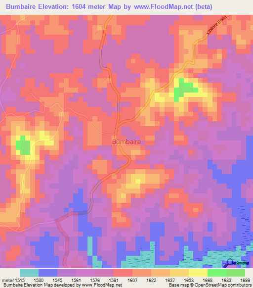 Bumbaire,Uganda Elevation Map