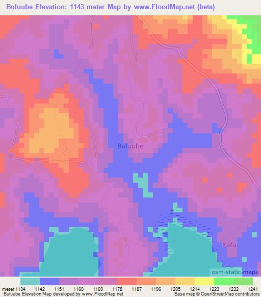 Buluube,Uganda Elevation Map