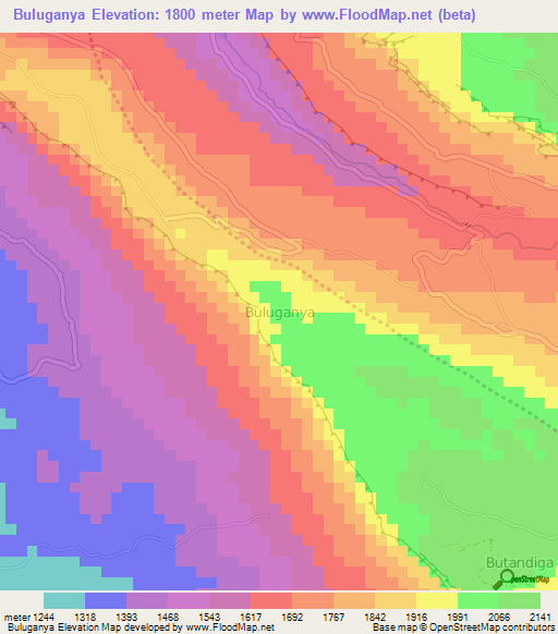 Buluganya,Uganda Elevation Map