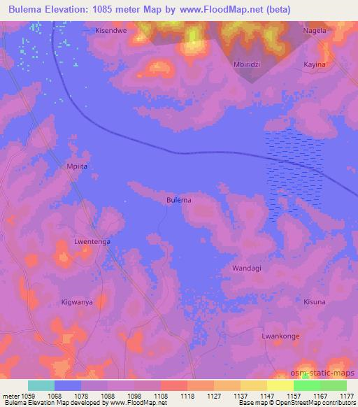 Bulema,Uganda Elevation Map